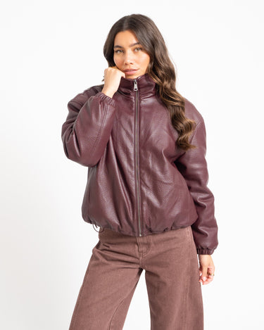 TILTIL Saar PU Bomber Bordeaux - Things I Like Things I Love