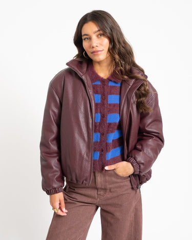 TILTIL Saar PU Bomber Bordeaux - Things I Like Things I Love