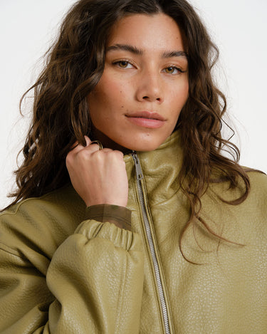 TILTIL Saar PU Bomber Groen - Things I Like Things I Love