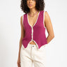 TILTIL Sab Knit Vest Burgundy - Things I Like Things I Love