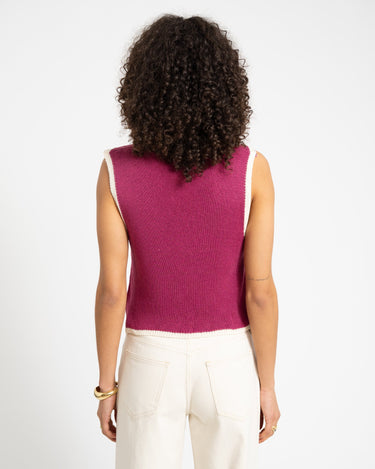 TILTIL Sab Knit Vest Burgundy - Things I Like Things I Love