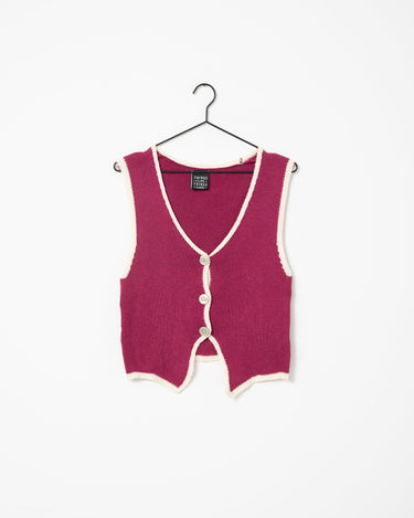 TILTIL Sab Knit Vest Burgundy - Things I Like Things I Love