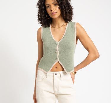 TILTIL Sab Knit Vest Salvia One Size - Things I Like Things I Love