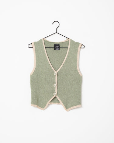 TILTIL Sab Knit Vest Salvia One Size - Things I Like Things I Love