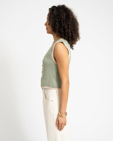 TILTIL Sab Knit Vest Salvia One Size - Things I Like Things I Love
