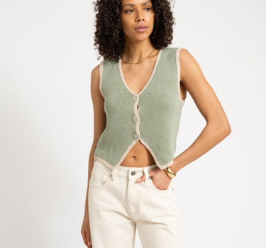 TILTIL Sab Knit Vest Salvia One Size - Things I Like Things I Love