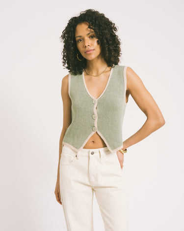 TILTIL Sab Knit Vest Salvia One Size - Things I Like Things I Love