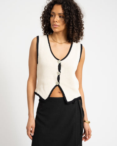 TILTIL Sab Knit Vest White Swan - Things I Like Things I Love