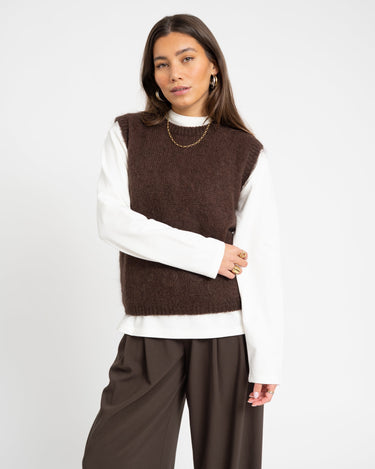 TILTIL Sabine Spencer Knit Brown One Size - Things I Like Things I Love
