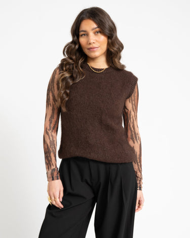 TILTIL Sabine Spencer Knit Brown One Size - Things I Like Things I Love
