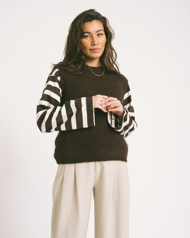 TILTIL Sabine Spencer Knit Brown One Size - Things I Like Things I Love