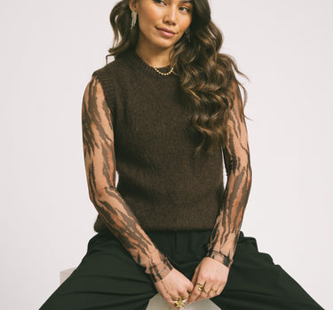 TILTIL Sabine Spencer Knit Brown One Size - Things I Like Things I Love