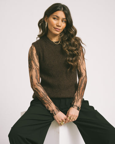 TILTIL Sabine Spencer Knit Brown One Size - Things I Like Things I Love