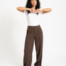 TILTIL Sanne Pintuck Pantalon Bruin - Things I Like Things I Love