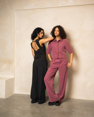 TILTIL Sanne Rayon Pantalon Aubergine - Things I Like Things I Love