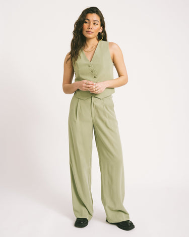 TILTIL Sanne Rayon Pantalon Sage - Things I Like Things I Love