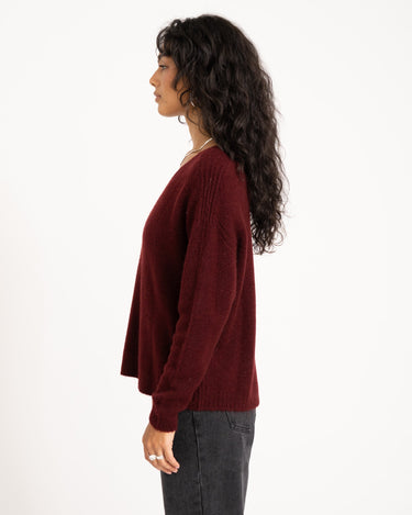 TILTIL Sapha V - neck Knit Bordeaux One Size - Things I Like Things I Love