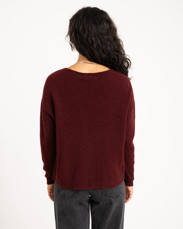 TILTIL Sapha V - neck Knit Bordeaux One Size - Things I Like Things I Love