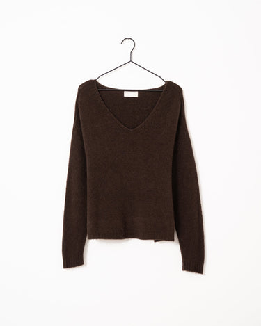 TILTIL Sapha V - neck Knit Brown One Size - Things I Like Things I Love