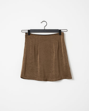 TILTIL Satin Sabine Skirt Brown - Things I Like Things I Love