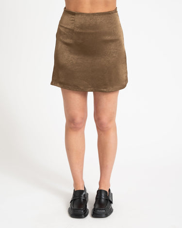 TILTIL Satin Sabine Skirt Brown - Things I Like Things I Love