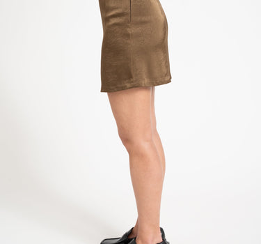 TILTIL Satin Sabine Skirt Brown - Things I Like Things I Love