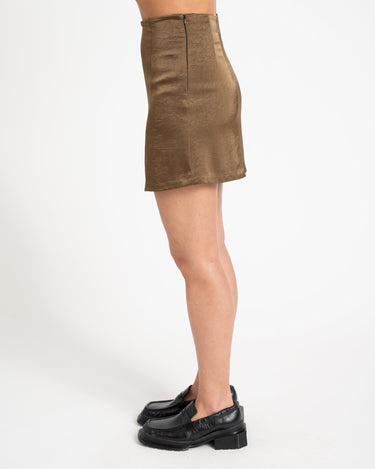 TILTIL Satin Sabine Skirt Brown - Things I Like Things I Love
