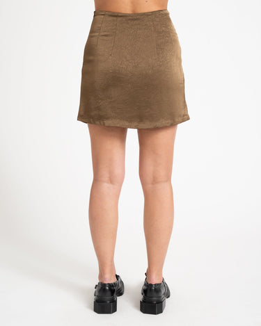 TILTIL Satin Sabine Skirt Brown - Things I Like Things I Love
