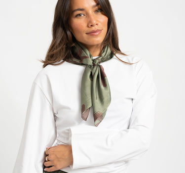 TILTIL Satin Scarf Horse Girl Green - Things I Like Things I Love