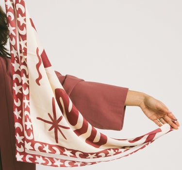 TILTIL Satin Scarf Luna Bordeaux - Things I Like Things I Love