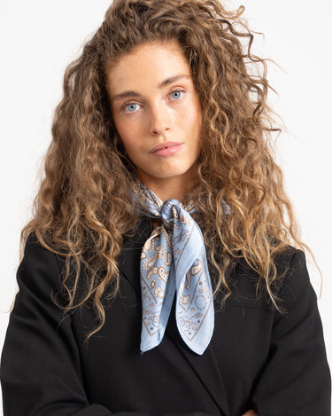 TILTIL Satin Scarf Muse Paisley Light Blue - Things I Like Things I Love
