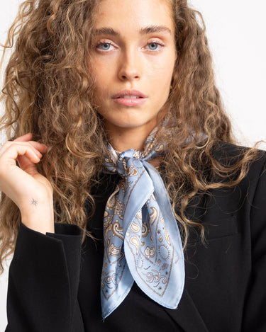 TILTIL Satin Scarf Muse Paisley Light Blue - Things I Like Things I Love