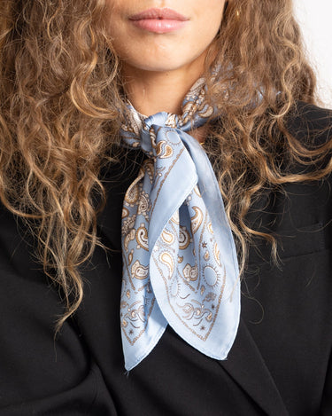 TILTIL Satin Scarf Muse Paisley Light Blue - Things I Like Things I Love