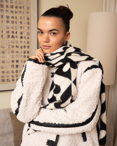 TILTIL Scarf Harlequin Heart Black - Things I Like Things I Love