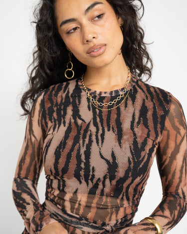 TILTIL Sera Tiger Longsleeve Brown - Things I Like Things I Love