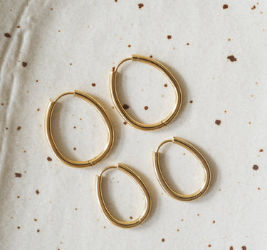Simpele Hoops Groot Oorbellen - Label Kaat Simpele Hoops Groot Oorbellen - Label Kaat