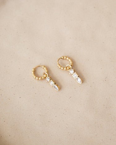 TILTIL Set Of 2 Crystal Drop Zircon Earrings Gold - Things I Like Things I Love