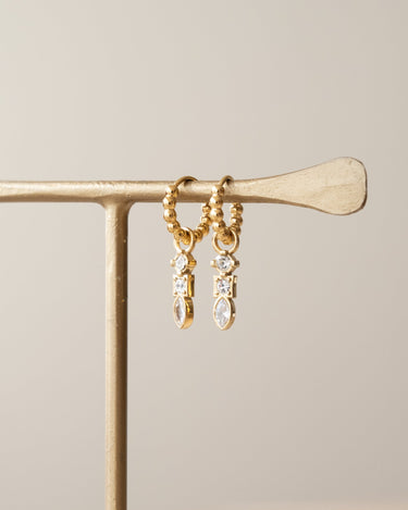 TILTIL Set Of 2 Crystal Drop Zircon Earrings Gold - Things I Like Things I Love