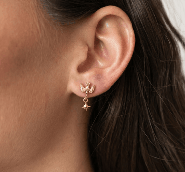 TILTIL SET OF 2 Earrings Bird Stud Gold - Things I Like Things I Love