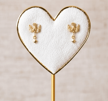 TILTIL SET OF 2 Earrings Bird Stud Gold - Things I Like Things I Love