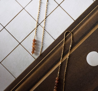 TILTIL Set of 2 Earrings Bungle Resin Brown Gold - Things I Like Things I Love