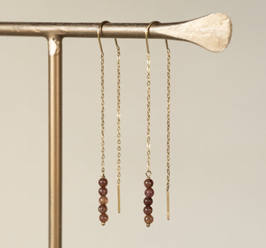 TILTIL Set of 2 Earrings Bungle Resin Brown Gold - Things I Like Things I Love