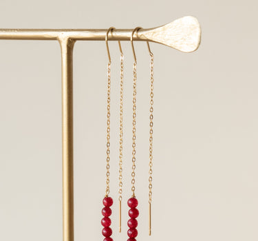 TILTIL Set of 2 Earrings Bungle Resin Burgundy - Things I Like Things I Love