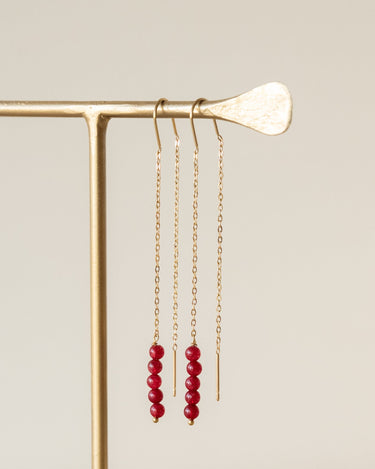 TILTIL Set of 2 Earrings Bungle Resin Burgundy - Things I Like Things I Love