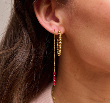 TILTIL Set of 2 Earrings Bungle Resin Burgundy - Things I Like Things I Love