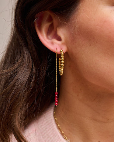 TILTIL Set of 2 Earrings Bungle Resin Burgundy - Things I Like Things I Love