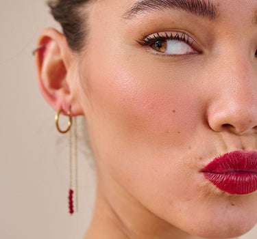 TILTIL Set of 2 Earrings Bungle Resin Burgundy - Things I Like Things I Love