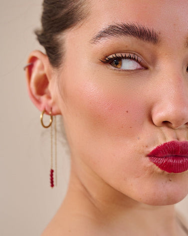 TILTIL Set of 2 Earrings Bungle Resin Burgundy - Things I Like Things I Love