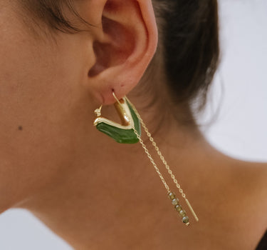 TILTIL Set of 2 Earrings Bungle Resin Green - Things I Like Things I Love