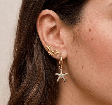 TILTIL Set of 2 Earrings Flower Stud Gold - Things I Like Things I Love